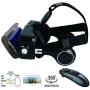 VR Headset Virtual Reality Headset 3D Glasses with 120°FOV, Anti-Blue-Light Lenses, Stereo Headset, for All Smartphones with Length Below 6.3 inch Such as iPhone & Samsung HTC HP LG etc. (V7.0 -BR)