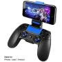 Mobile Wireless Game Controller, PowerLead Gamepad Compatibility for iOS Android iPhone iPad System with Retractable Bracket Support 6-inch Mobile Phone