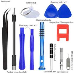 Apsung 110 in 1 Precision Screwdriver Set with Slotted, Phillips, Torx& More Bits, Non-Slip Magnetic Electronics Tool Kit for Repair iPhone, Android, Computer, Laptop, Watch, Glasses, PC etc (Blue)