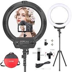 Ring Light 16 Inch 38W LED Ring Light Kit with Tripod Stand with Phone Holder Adjustable Color Temperature Circle Lighting for iPhone Camera for Vlog, Makeup, YouTube, Video Shooting, Selfie