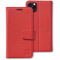 SafeSleeve EMF Protection Anti Radiation iPhone Case: iPhone 11 Pro Max RFID EMF Blocking Wallet Cell Phone Case (Red)