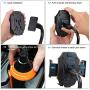 MOTOBA Gooseneck Cup Holder Phone Mount, Adjustable Car Phone Cup Holder for iPhone 11 Pro/XR/XS Max/X/8/7 Plus/6s/Samsung S10+/Note 9/S8 Plus/S7 Edge (Orange)