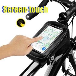 QIANMA Bicycle Bags Bicycle Bag Waterproof Front Bike Cycling Bag 6.2 inch Mobile Phone Bicycle Top Tube Handlebar Bags Mountain Cycling Accessories