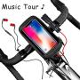 zwq Bicycle Phone Holder, Waterproof Cycle Cell Phone Mount, Handlebar Phone Bag with Touch Screen, Bicycle Storage Bag, Bicycle Bag Compatible for iPhone Samsung Smart Phone up to 6.5. (Black)
