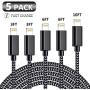 iPhone Charger, KRISLOG MFi Certified Lightning Cable 5 Pack High Speed Transfer Cords USB Fast Charging&Syncing Cable Compatible iPhone 11 Pro Xs MAX XR 8 8 Plus 7 7 Plus 6s 6s Plus(3ft×2 6ft×2 10ft)