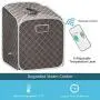 Giantex Portable Steam Sauna Spa 2L Folding Private Sauna Tent W/Chair Foot Massage Roller Absorbent Pad and 9 Adjustable Temperature Levels Spa Tent for Weight Loss Stress Fatigue (Gray) Giantex Portable Steam Sauna Spa 2L Folding Private Sauna Tent W/Chair Foot Massage Roller Absorbent Pad and 9 Adjustable Temperature Levels Spa Tent for Weight Loss Stress Fatigue (Gray)
