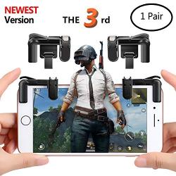 （Upgraded Version）Mobile Game Controller , Ta King Game Controller with Sensitive Shoot and Aim Buttons L1R1 for PUBG/Knives Out/Rules of Survival, Cell Phone Game Controller for iPhone Android（1 Pair