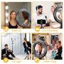 10" Selfie Ring Light with Stand and Phone Holder for Makeup/Live Stream, Includes a Small Flexible Tripod Stand, Perfect for YouTube Video Shooting/Vlogs/Desktop, Compatible with iPhone Android Phone