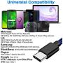 USB Type C Cable 4 Packs (3FT 6FTx2 10FT) USB-A to USB-C Fast Charging Braided Wire, Compatible with Samsung Galaxy S10 S10E S9 S8 S20 Plus{BIue}