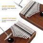 Kalimba 17 Keys Thumb（Piano with Pick up Jack） Mahogany Koa Wood Mbira Sanza Finger Piano Tune Hammer Gift for Kids Adult Beginners Professional Musical Instruments