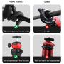 Phone Tripod, Portable Cell Phone Camera Tripod Stand with Wireless Remote, Flexible Tripod Stand for Selfies/Vlogging/Streaming/Photography Compatible with iPhone, Android Phone, Sports Camera GoPro