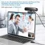 Webcam with Microphone,EAUOH HD 1080P(30fps) Streaming Webcam for Desktop Laptop/PC, Fixed Focus Web Conference Camera for Video Calling,Recording,Online Course and Gaming