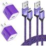 USB Charging Block Micro Cable,Embink USB Wall Charger Box Cube Plug 6Ft Nylon Braided Android Charger Cable Cord for Samsung Galaxy S7 Edge S6 Edge Note 4 LG Stylo 3 2 K30 K20,Moto X,HTC