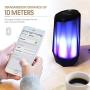 Portable Wireless Bluetooth Speakers LED Lights Speaker Bluetooth 4.2 with 6 LED Lights Modes TF Card, for Smart Phone, Computer and Other All Bluetooth Devices