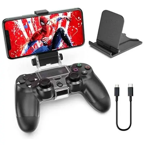 OIVO PS4 Controller Clip Mount, Mobile Phone Clamp Bracket Holder with Adjustable Stand for PlayStation4/PS4 Slim/PS4 Pro Controller OIVO PS4 Controller Clip Mount, Mobile Phone Clamp Bracket Holder with Adjustable Stand for PlayStation4/PS4 Slim/PS4 Pro Controller