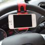Mobile Phone Holder Mount Clip Buckle Socket Hands Free on Car Steering Wheel for iPhone Samsung Galaxy, PDA and Smart Cellphones (2Pcs)