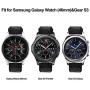 V-MORO Nylon Strap Compatible with Galaxy Watch 46mm Bands/Gear S3 Frontier Band Black Men 22mm Soft Breathable Woven Loop Replacement for Samsung Galaxy Watch 46mm/Gear S3 Smartwatch