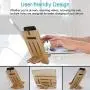 Cell Phone Tablet Stand, Bamboo Wooden Smart Phone Desktop Charging Dock Holder Compatible with Pad, Phone 8 Plus X XS Max XR, All iOS & Android Phone, Tablet - 1 Pack