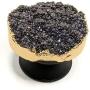 Crystal Phone Grip & Stand: Sparkly Textured Glitter Geode Black Druzy Healing Natural Stone Crystal Phone Accessory…