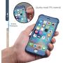 ORETECH iPhone 8 Case, iPhone 7 Case, with[2 x Tempered Glass Screen Protector] 360° Full Body Shockproof Protection Cover Ultra-Thin Hard PC + Soft Rubber Silicone for iPhone 7/8-4.7- Blue