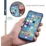 ORETECH iPhone 8 Case, iPhone 7 Case, with[2 x Tempered Glass Screen Protector] 360° Full Body Shockproof Protection Cover Ultra-Thin Hard PC + Soft Rubber Silicone for iPhone 7/8-4.7- Blue