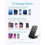 Anker Wireless Charger, PowerWave 7.5 Stand, Qi-Certified, Fast Charging iPhone 11, 11 Pro, 11 Pro Max, XR, Xs Max, Xs, X, 8, 8 Plus, Galaxy S20 S10 S9 S8, Note 10 Note 9 (No AC Adapter) - Black