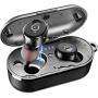 TOZO T10 Bluetooth 5.0 Wireless Earbuds with Wireless Charging Case IPX8 Waterproof TWS Stereo Headphones in Ear Built in Mic Headset Premium Sound with Deep Bass for Sport Black(Renewed)