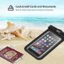 JOTO Universal Waterproof Pouch Phone Dry Bag Underwater Case for iPhone 11 Pro Max XS Max XR X 8 7 6S Plus SE 2020 Galaxy Pixel up to 6.9", Waterproof Case for Pool Beach Swimming Kayak Travel -Black