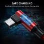 Micro USB Cable 90 Degree Right Angle [3 Pack / 10FT] Fast Charging Cable Quick Charger, CTREEY High Speed Android Charging Cords for Galaxy S7 S6 J8 J7 Note 5,Kindle,LG,PS4,Camera (Red)