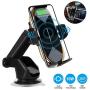 Wireless Car Charger, HonShoop Auto-Clamping 10W 7.5W Fast Charging Car Phone Holder Air Vent Compatible with iPhone X/XR/Xs/Xs Max/8/8 Plus ect(Glod)