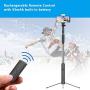 Snik-S 5 in 1 Selfie Stick Suitable for GoPro and Various Motion Cameras, 360° Long Shot Gimbal Stabilize Selfie Stick Extendable Anti-Shake with LED and Tripod for Light with Wireless Remote Shutter
