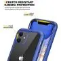 Diaclara Clear Designed for iPhone 11 Case, Full Body Rugged Case with Built-in Touch Sensitive Anti-Scratch Screen Protector, Soft TPU Bumper Case Cover for iPhone 11 6.1" (Blue and Clear)