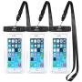 AiRunTech Waterproof Case(3-Pack), Waterproof Cell Phone Dry Bag for iPhone Xs/XS Max/XR/X, iPhone 8/8 Plus/7/7 Plus/6/6s, Samsung Galaxy S9/S8/S7 Google Pixel and All Devices Up to 6.6 Inches