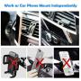 Phone Ring Holder Stand, 2 in 1 Universal Air Vent Car Phone Mount and Phone Finger Grip Ring with Strong Sticky Gel Pad Compatible with iPhone X/8/7/6s/Plus, Galaxy S9/S8/S7 (Rose Gold)