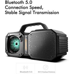 BUGANI Bluetooth Speaker, M83 Portable Bluetooth Speakers 5.0, 40W Super Power, Rich Woofer, Stereo Loud. Suitable for Family Gatherings and Outdoor Travel. (Black)