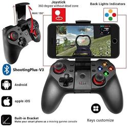 Upgraded Mobile Game Controller, Wireless Bluetooth Gamepad Joystick Multimedia Game Controller Compatible with iOS Android iPhone iPad Other Phone Windows PC, Perfect for The Most Games (Renewed)