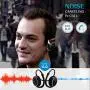 Small Bluetooth Headphones Behind The Head, Sports Wireless Headset with Built in Microphone and Crystal-Clear Sound, Fold-able and Carried in The Purse, and 12-Hour Battery Life, red