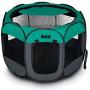 Ruff n Ruffus Portable Foldable Pet Playpen + Carrying Case & Collapsible Travel Bowl | Indoor/Outdoor use | Water Resistant | Removable Shade Cover | Dogs/Cats/Rabbit | Available in 3 Sizes