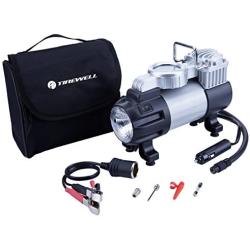 TIREWELL 12V Tire Inflator - Heavy Duty Direct Drive Metal Pump 150PSI, Portable Air Compressor with LED Light and Battery Clamp