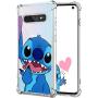 Lupct for Samsung S10 Case, Soft TPU Protective Shockproof Cartoon Cute Mobile Phone Heart Stitch Fashion Design Cover Skin Slim Fit Funny Fun Ultra-Thin Bumper Clear Shell for Samsung Galaxy S10