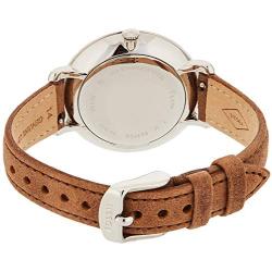 Fossil Women Jacqueline Stainless Steel and Leather Casual Quartz Watch