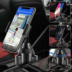 Cup Holder Phone Mount,Adjustable Universal Smart Car Cell Phone Mount for iPhone 11 Pro/XR/XS Max /8/7/6 Plus,Samsung Galaxy S10/S9/S8 Note 9 Sony/HTC-[2020 Upgraded Cup Holder Cradle]