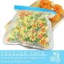 4 Pack - Reusable Storage Bags for Food - Durable and Leakproof For Home, Work and Travel - EXTRA THICK Gallon Size Reusable Baggies 4 Pack - Reusable Storage Bags for Food - Durable and Leakproof For Home, Work and Travel - EXTRA THICK Gallon Size Reusable Baggies