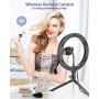 10.2" Ring Light with Stand, BlitzWolf LED Ring Light with Stand and Phone Holder for YouTube Video Live Stream Makeup Photography, Dimmable Selfie Ring Light with 3 Light Modes & 11 Brightness Level