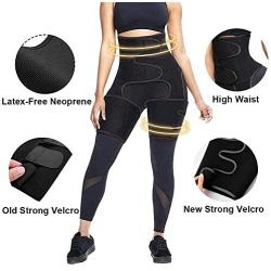 Nigecue Waist Trainer for Women Weight Loss, 3 in 1 Waist Cincher Thigh Trimmer Butt Lifter, Adjustable Sweat Slimming Body Shaper Sport Workout Girdle Belt, High Waist