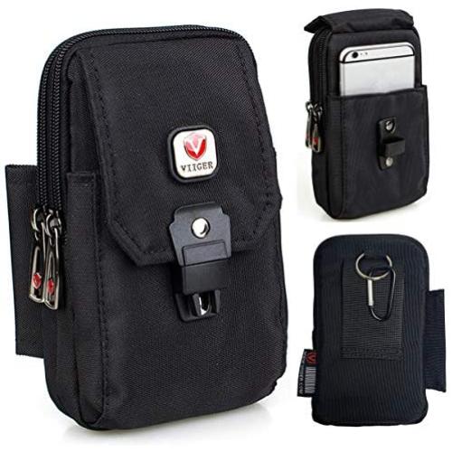 VIIGER Multi-Purpose Smartphone Pouch Belt Loop Phone Pouch Cell Phone Belt Holster Carrying Case Clip Tactical Waist Bag EDC Molle Belt Pouch Security Purse Compatible for iphone Xs Max 6 6s 7 8 Plus