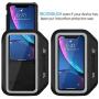 LOVPHONE iPhone 11 Pro/iPhone 11/iPhone XR Armband, Sport Running Workout Exercise Cell Phone Case with Holder & Card Slot,Fingerprint Sensor Access Supported and Sweat-Proof (Gray)