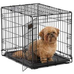 MidWest Homes for Pets Dog Crate | iCrate Single Door & Double Door Folding Metal Dog Crates | Fully Equipped