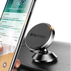 Magnetic Phone Holder for Car, Humixx 360° Adjustable Dashboard Phone Car Mount Compatible with iPhone XS Max iPhone XS X 8 8 Plus 7 7 Plus, Samsung S9 S8, Huawei, HTC, LG, ZTE [Easy Series] - Black