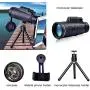 samiadat Monocular Telescope, 12X50 High Power HD Monocular with Smartphone Holder & Tripod - [Upgrade] Waterproof Monocular with Durable and Clea Focus for Bird Watching, Camping, Hiking